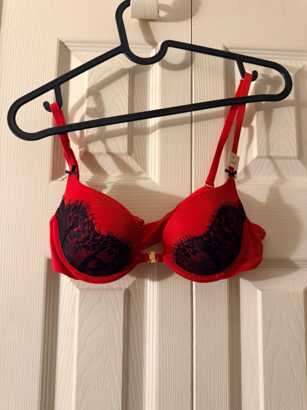 NEW La Senza Bra 34A Red with black lacing